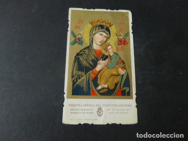 Postkarten: NUESTRA SE&Ntilde;ORA DE PERPETUO SOCORRO ANTIGUA ESTAMPA CROMOLITOGRAFICA