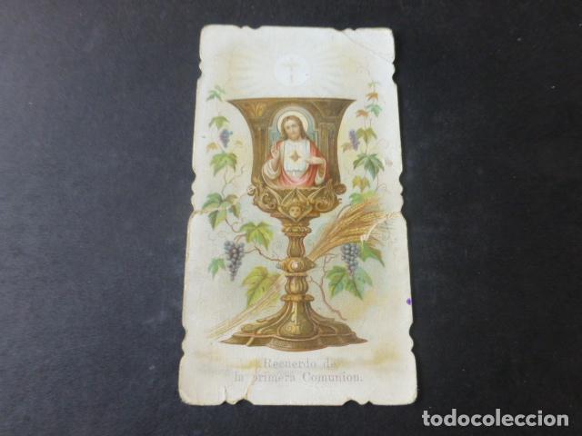 Postkarten: PRIMERA COMUNION RECORDATORIO ANTIGUA ESTAMPA CROMOLITOGRAFICA
