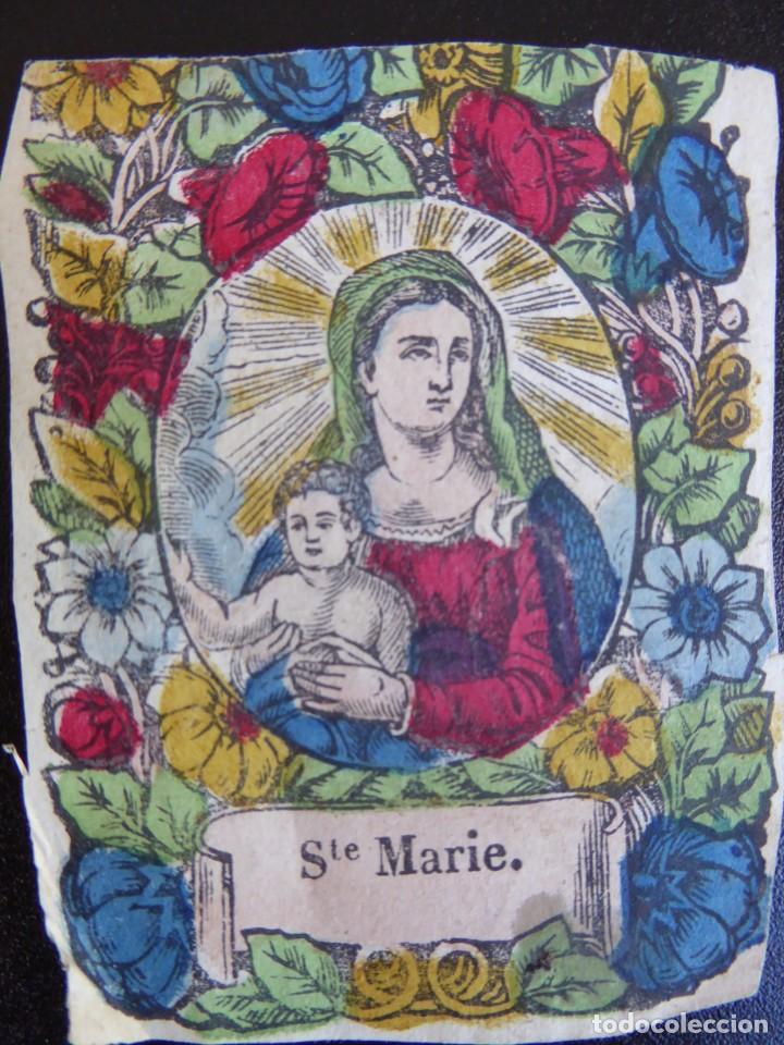 Postales: ANTIGUA Estampa iluminada &rdquo;Ste. Marie&rdquo;