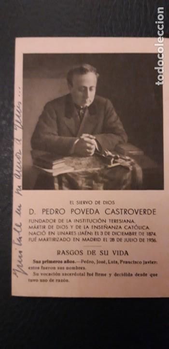 Postales: 1 DE ** PEDRO POVEDA CQSTROVERDE ** SIERVO DE DIOS D&Iacute;PTICO