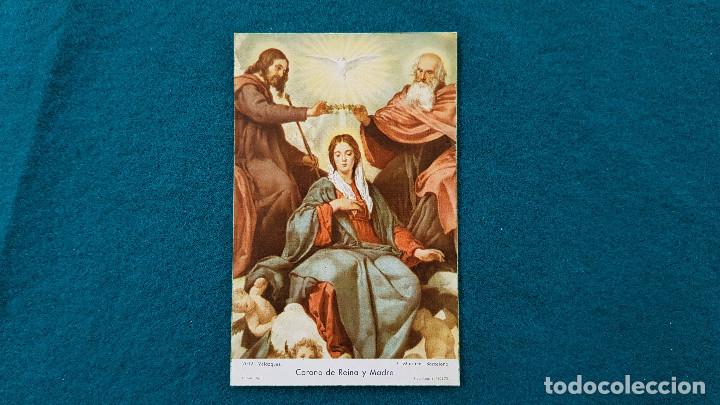 Postales: ESTAMPA RECORDATORIO CORONA DE REINA Y MADRE DE VELAZQUEZ (1980) ORDENACION AL DORSO