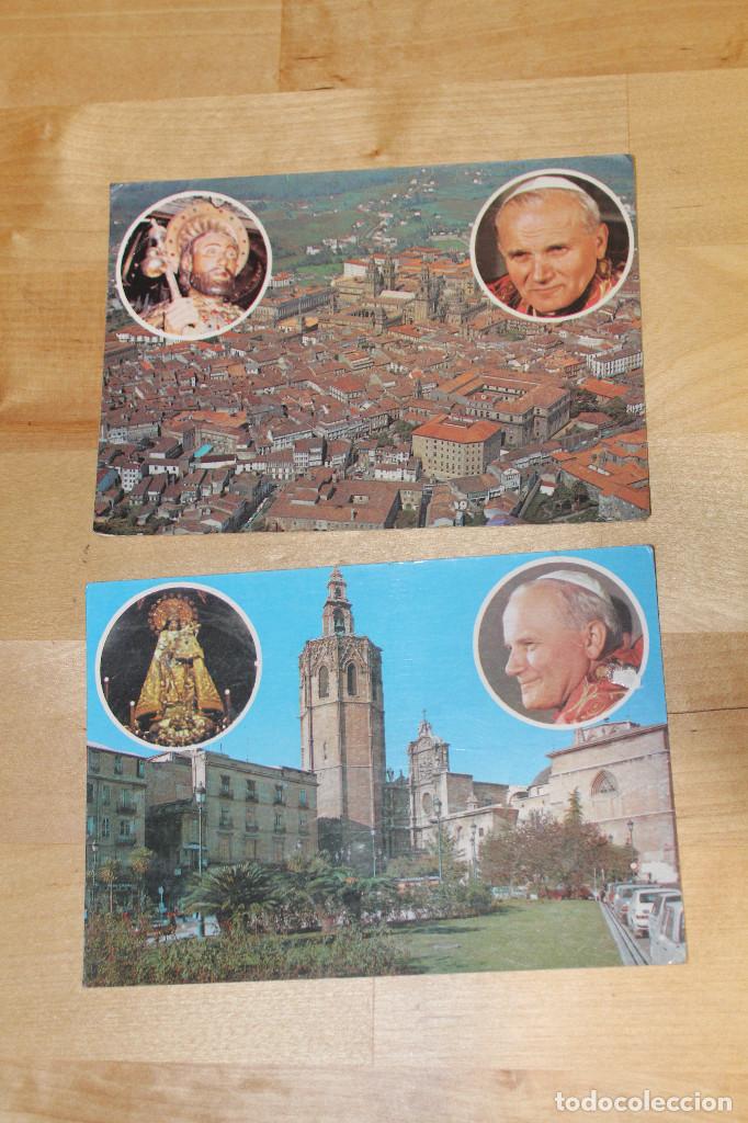 Postkarten: 2 POSTALES VISITA PAPA JUAN PABLO II VALENCIA Y S. COMPOSTELA