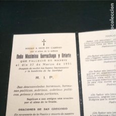 Postales: RECORDATORIO MAXIMINA GURRUCHAGA URIARTE 1931 MADRID