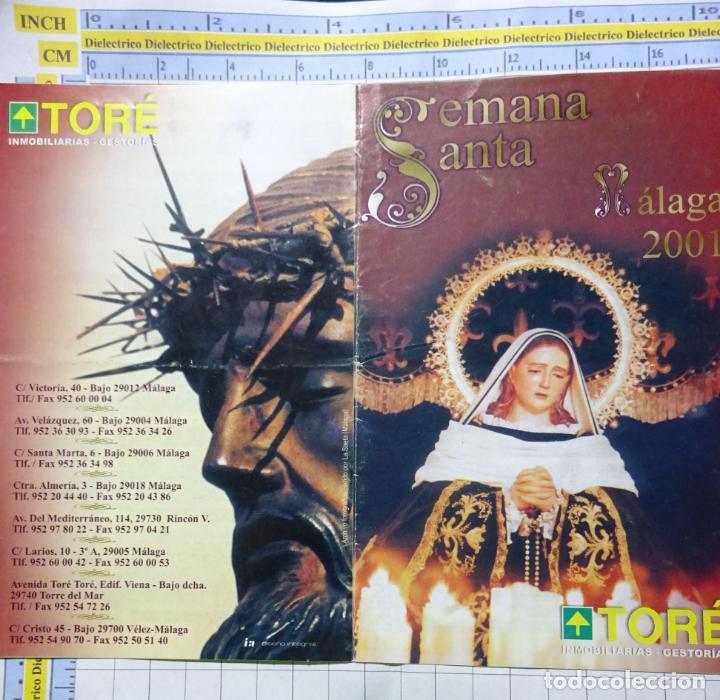 Postkarten: PROGRAMA SEMANA SANTA DE M&Aacute;LAGA HORARIOS ITINERARIOS PROCESIONES A&Ntilde;O 2001. 34