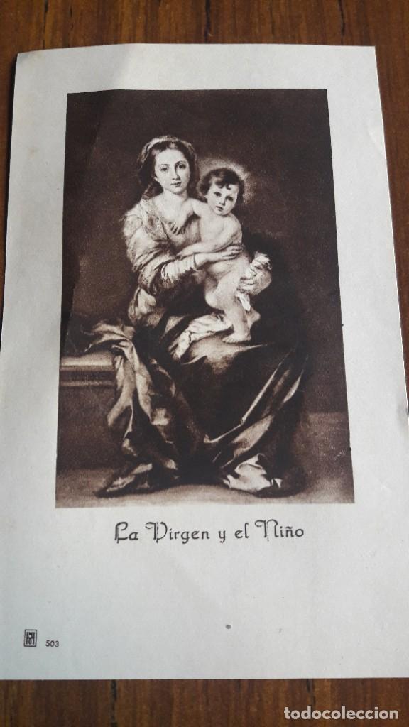 Postales: Preciosa antigua imagen de La Virgen y el Ni&ntilde;o Jes&uacute;s