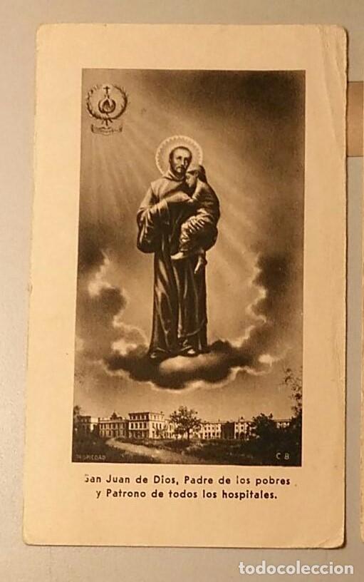 Postales: ES 72 Antigua estampa San Juan de Dios, padre de los pobres y patrono hospitales