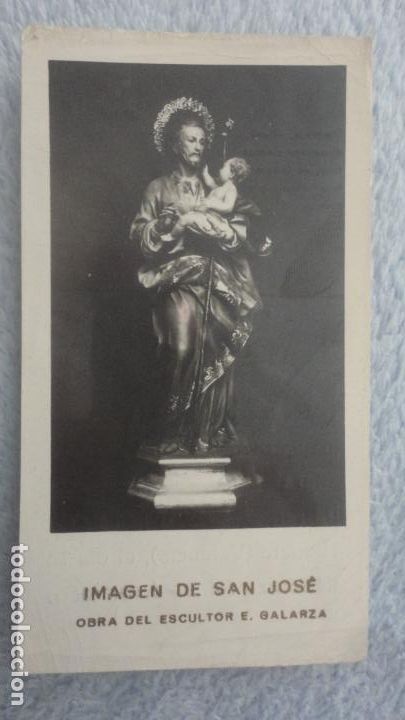 Postales: RECUERDO INAUGURACION CAPILLA ALTAR SAN JOSE. ESCULTOR E.GALARZA.FUENTE LA HIGUERA.VALENCIA 1952