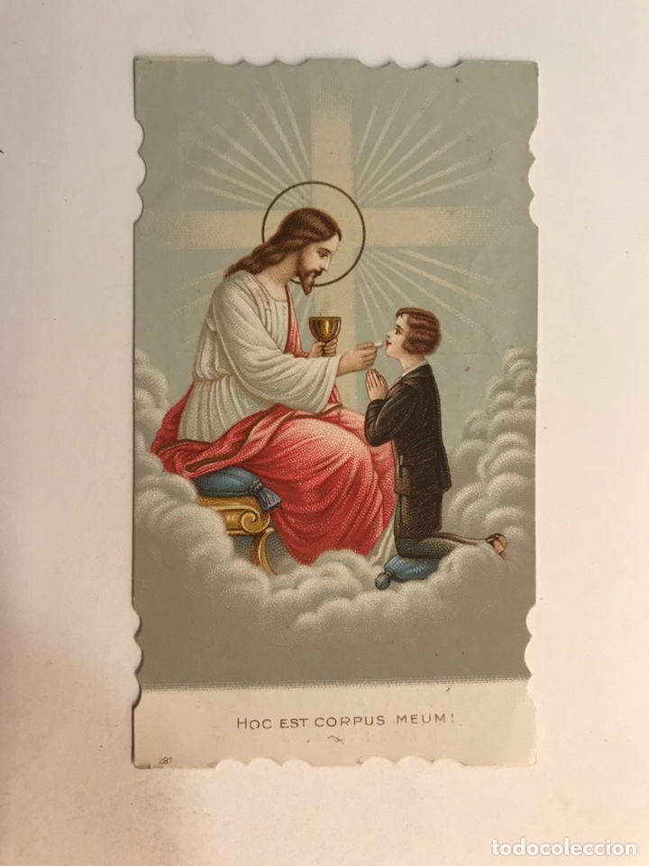 Postcards: ALCOY. Estampa Recuerdo Primera Comunion. Alumno de las Escuelas Salesianas (a.1935)