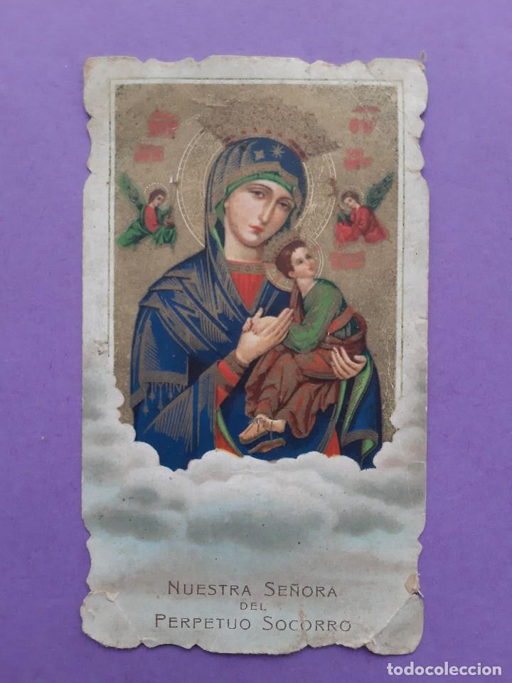 Postkarten: ANTIGUA ESTAMPA ORACION NUESTRA SE&Ntilde;ORA PERPETUO SOCORRO