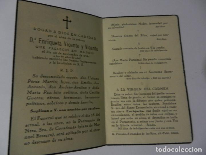Postales: RECORDATORIO DE FUNERAL- MADRID - 1941. - Foto 2