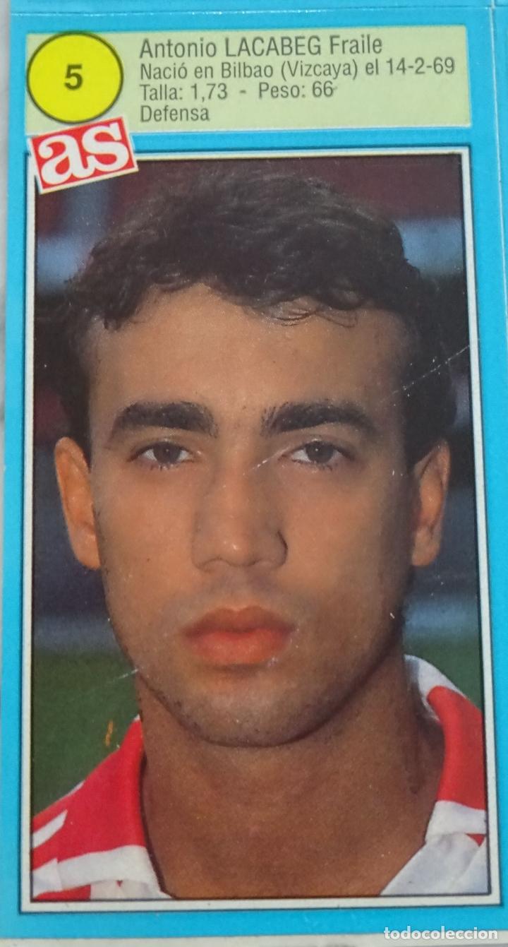 Cartes Postales: CROMO DE F&Uacute;TBOL. LIGA 90 91 1990 1991. DIARIO AS. 5 LACABEG. ATHLETIC DE BILBAO