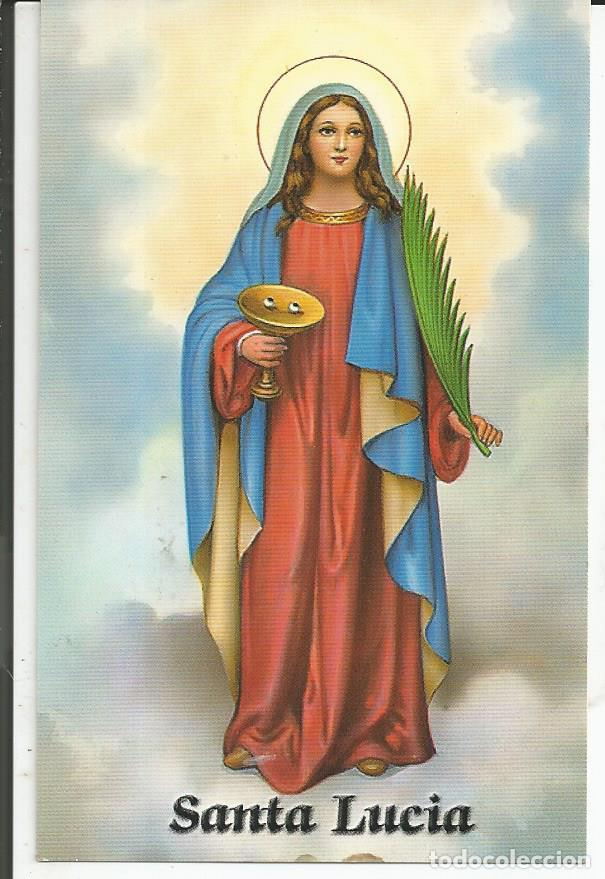 Postales: ESTAMPA VIRGEN *SANTA LUC&Iacute;A* CON ORACION