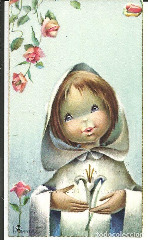 Postales: RECORDATORIO COMUNION *VERNET* - A&Ntilde;O 1964 - Foto 1