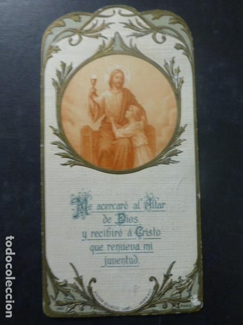 Postcards: RECUERDO PRIMERA COMUNION ANTIGUA ESTAMPA CROMOLITOGRAFICA