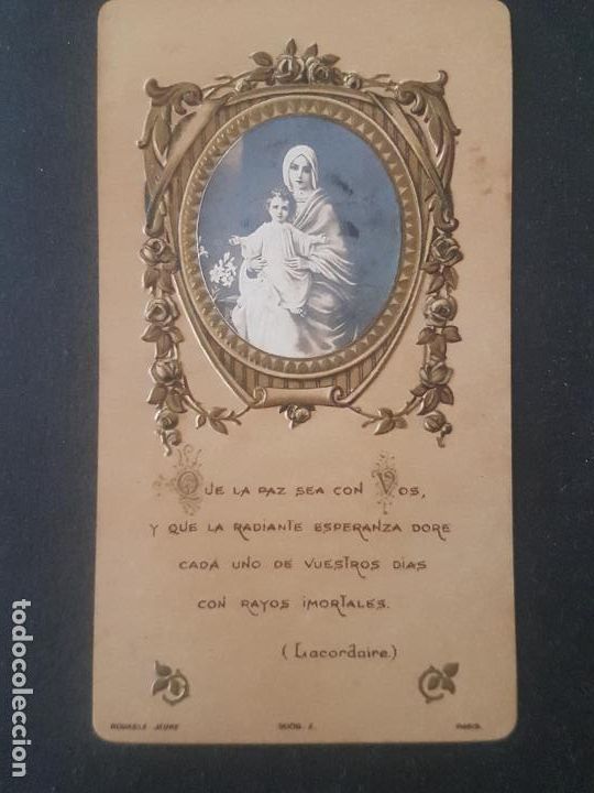 Cartoline: VIRGEN MARIA CON NI&Ntilde;O JESUS ANTIGUA ESTAMPA