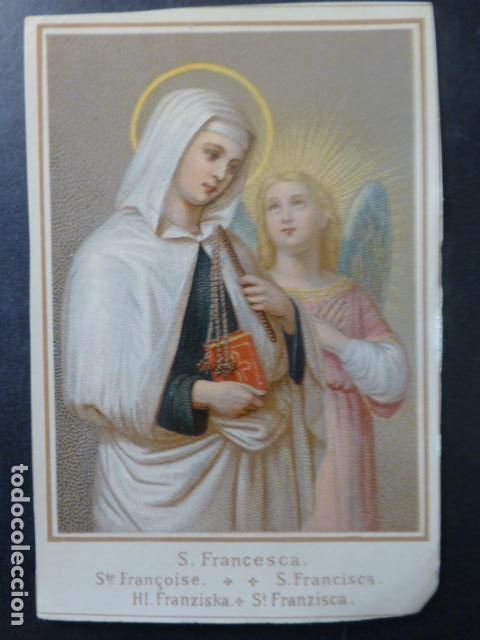 Postales: SANTA FRANCESCA ANTIGUA ESTAMPA CROMOLITOGRAFICA