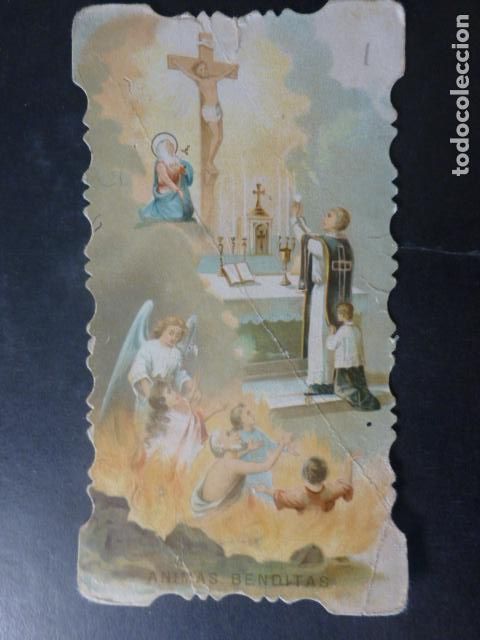 Postales: ANIMAS BENDITAS ANTIGUA ESTAMPA CROMOLITOGRAFICA