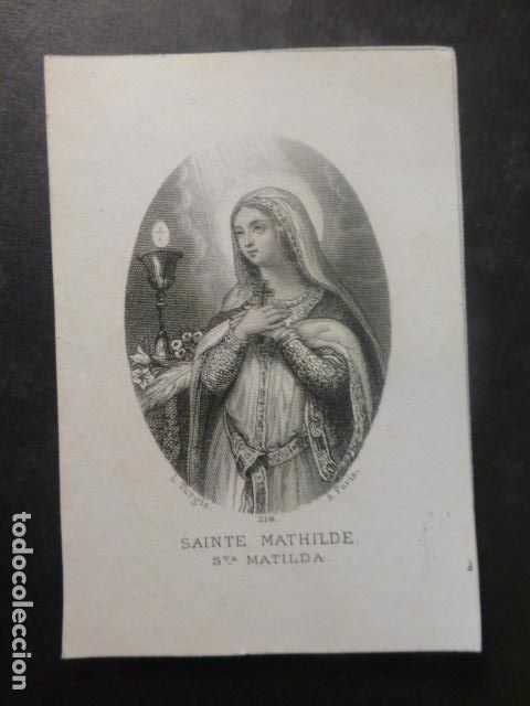 Postales: SANTA MATILDE ANTIGUA ESTAMPA GRABADO SIGLO XIX