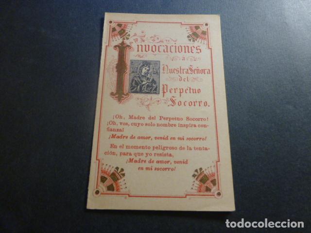 Postales: NUESTRA SE&Ntilde;ORA DEL PERPETUO SOCORRO ANTIGUA ESTAMPA