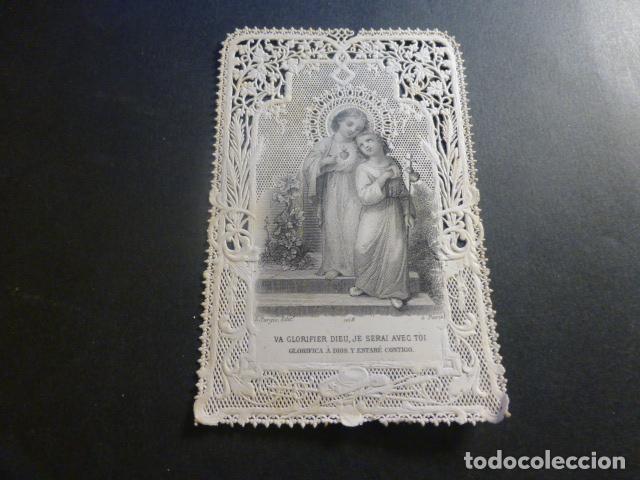 Cartoline: SAGRADO CORAZ&Oacute;N NINO JES&Uacute;S ANTIGUA ESTAMPA TROQUELADA