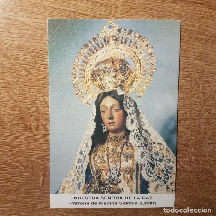 Postales: ANTIGUA ESTAMPA DE LA VIRGEN NUESTRA SE&Ntilde;ORA DE LA PAZ DE MEDINA SIDONIA, CADIZ