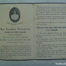 Postales: RECORDATORIO SOR EUSEBIA PALOMINO. VALVERDE DEL CAMINO ( HUELVA ) 1935. VICTIMA DE LA REPUBLICA. Lote 247457965