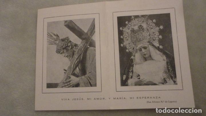 Postales: RECUERDO SOLEMNE BESAPIE. CRISTO JESUS NAZARENO. VIRGEN ESPERANZA. CONSTANTINA SEVILLA A&Ntilde;OS 40