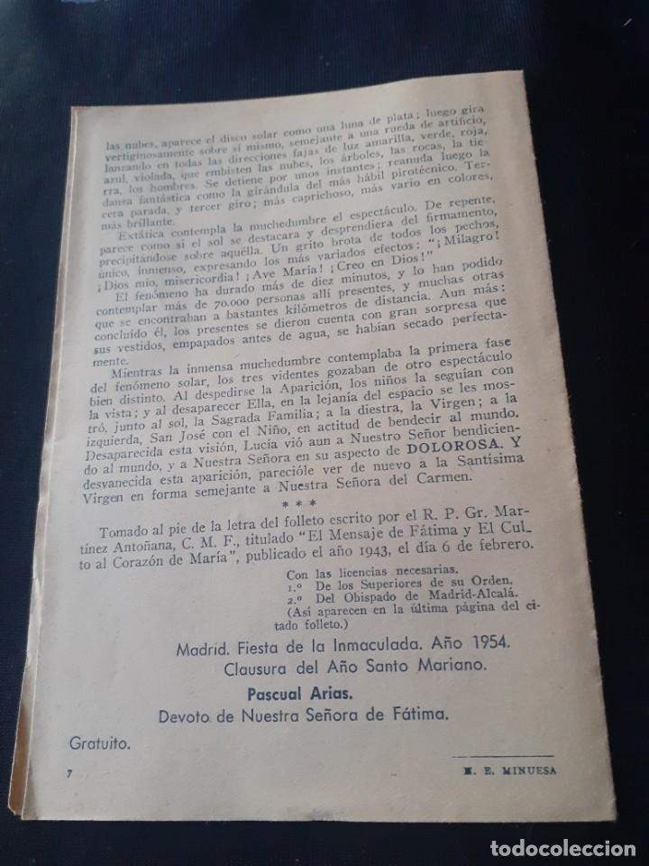 Postales: cuadernillo de 1954 con el mensaje de las apariciones de Fatima - Foto 3