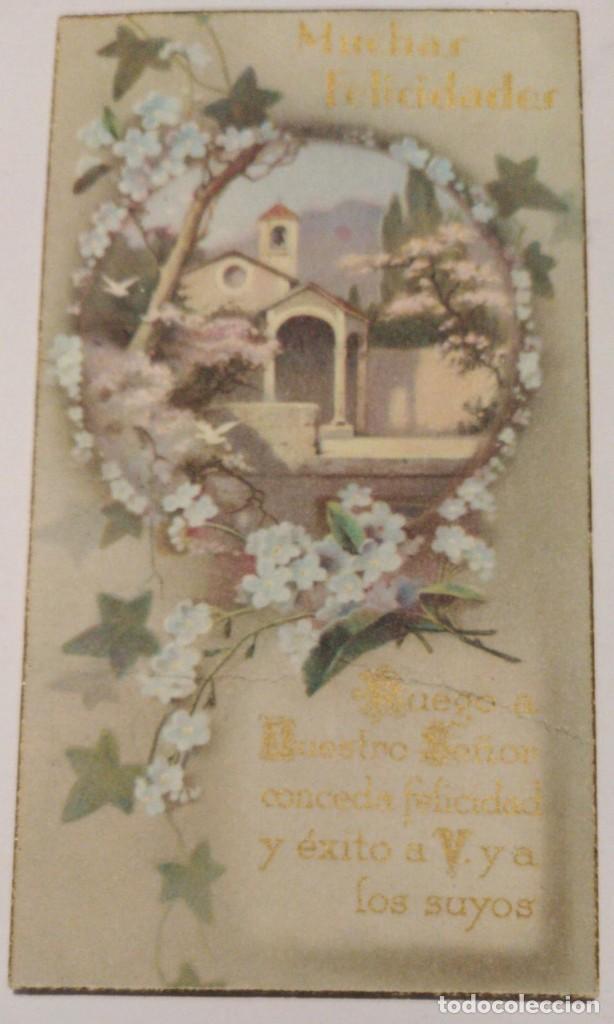 Postcards: Tarjeta antigua de felicitaci&oacute;n