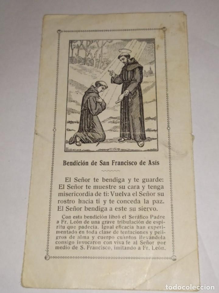 Postales: ESTAMPA TR&Iacute;PTICO BENDICION DE LA VENERABLE ORDEN TERCERA DE SAN FRANCISCO DE ASIS