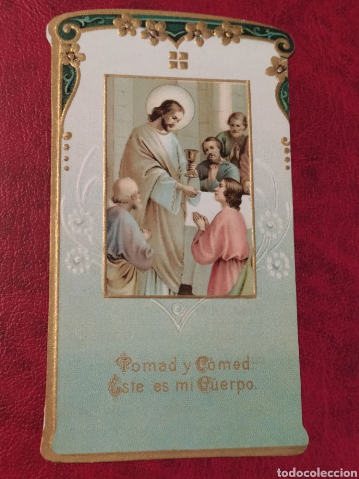 Postales: ESTAMPA PRIMERA COMUNI&Oacute;N 1915 (6,5x12cm)