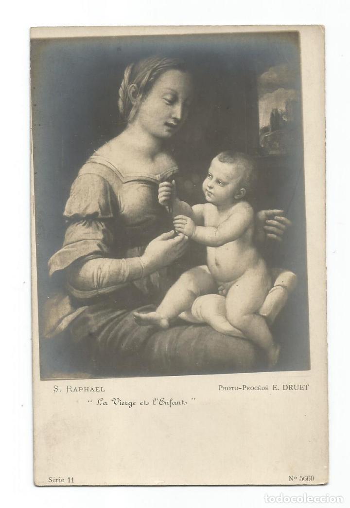Postales: VIRGEN Y EL NI&Ntilde;O JESUS - POSTAL ANTIGUA -