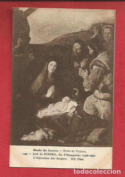 Postales: LA ADORACI&Oacute;N VIRGEN Y EL NI&Ntilde;O JESUS - POSTAL ANTIGUA -