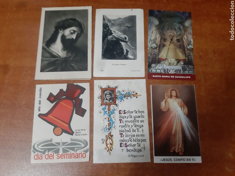 Postales: 6 Estampas/Recordatorios Religiosas Medianos
