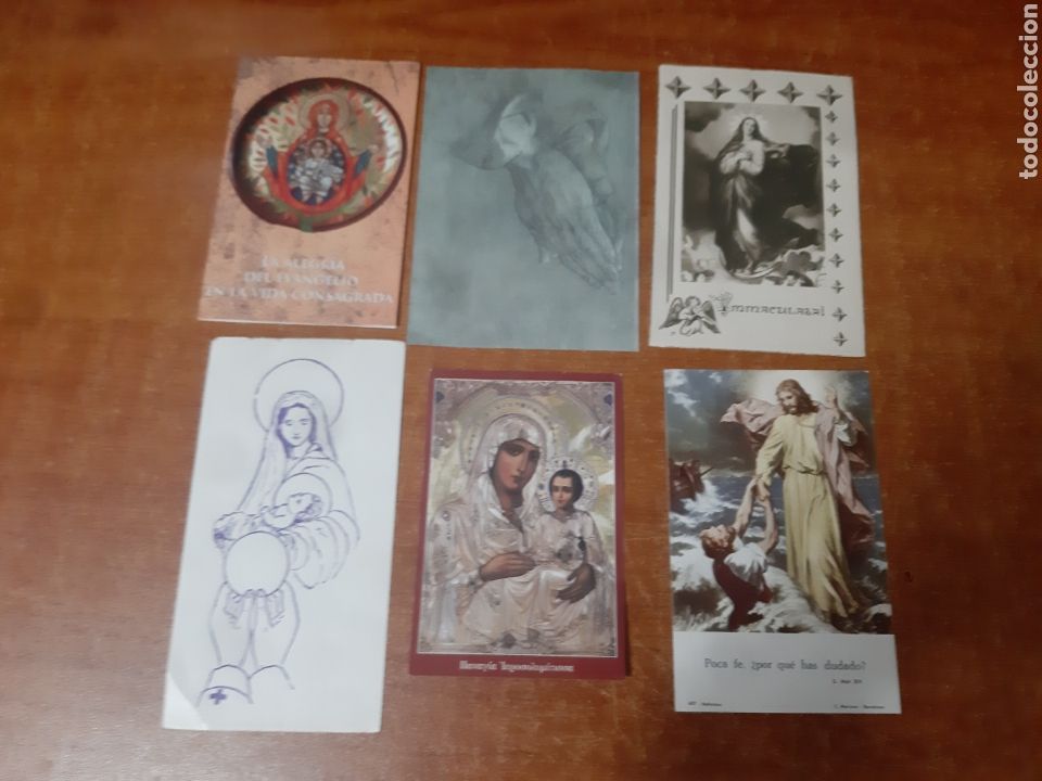 Postales: 6 Estampas/Recordatorios Religiosas Medianos