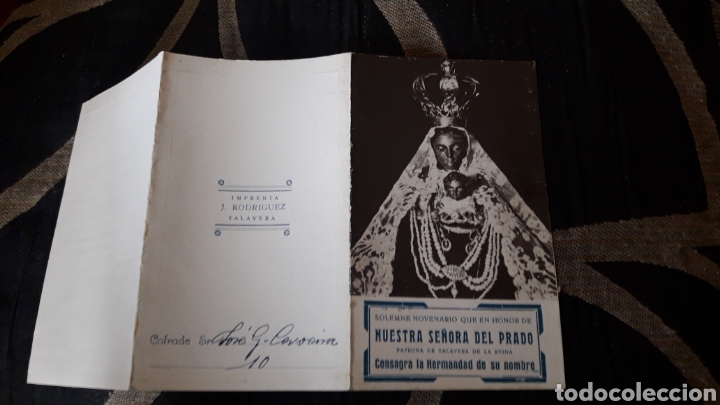 Postales: Triptico de 1944, Novenario en Honor a Nuestra Se&ntilde;ora del Prado, Patrona de Talavera de la Reina