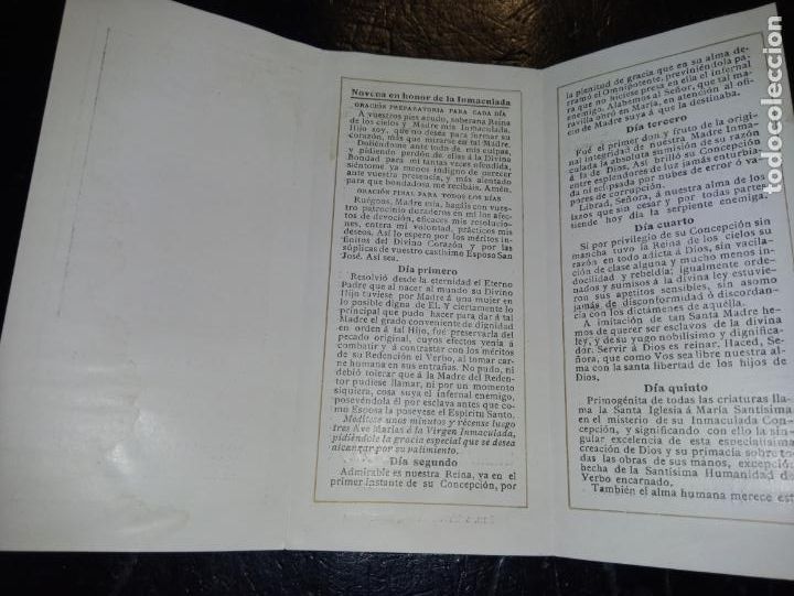 Postales: NOVENA EN HONOR DE LA INMACULADA - Foto 2