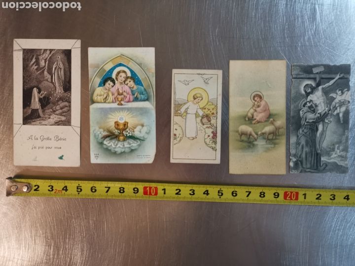 Postales: 5 estampitas peque&ntilde;as. - Foto 1