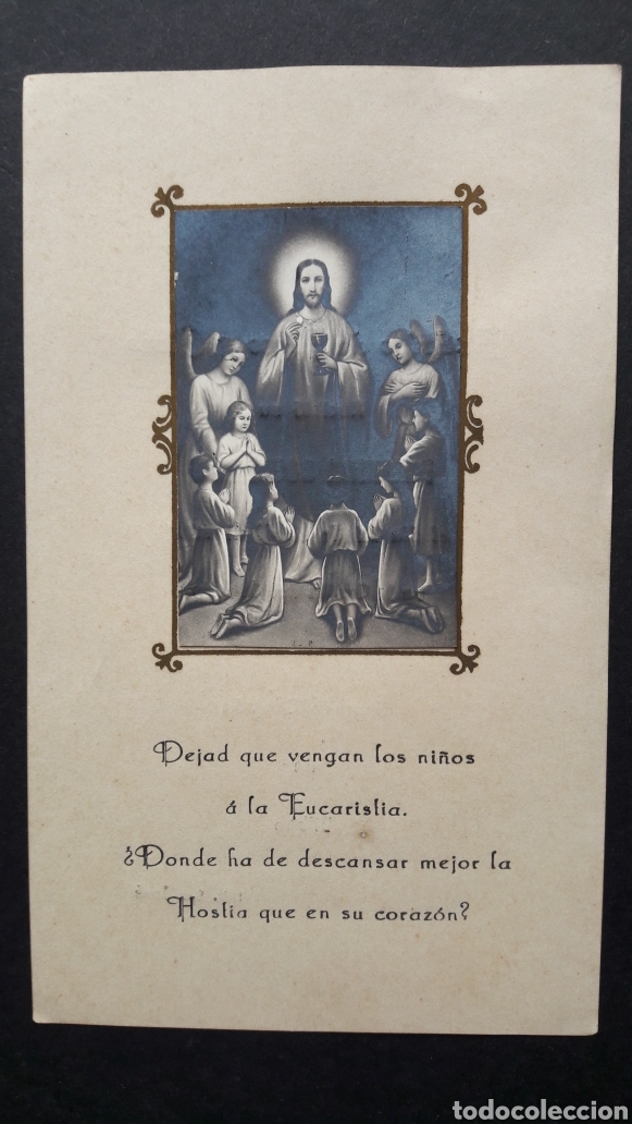Postales: Recordatorio primera comuni&oacute;n. Bilbao 1921 - Foto 1