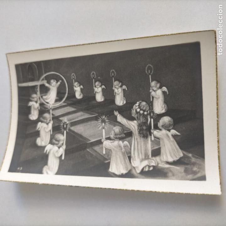 Postkarten: antigua felicitacion o recuerdo recordatorio de primera comunion belen o navidad