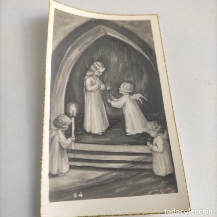 Postkarten: antigua felicitacion o recuerdo recordatorio de primera comunion belen o navidad