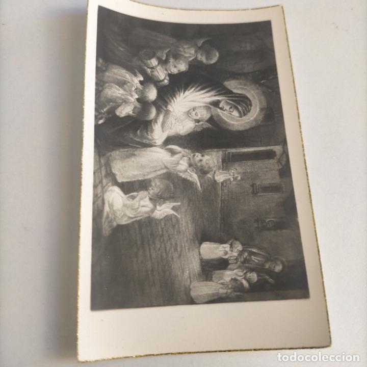 Postales: antigua felicitacion o recuerdo recordatorio de primera comunion belen o navidad virgen ni&ntilde;o jesus