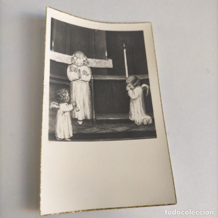 Postkarten: antigua felicitacion o recuerdo recordatorio de primera comunion belen o navidad ni&ntilde;o jesus virgen