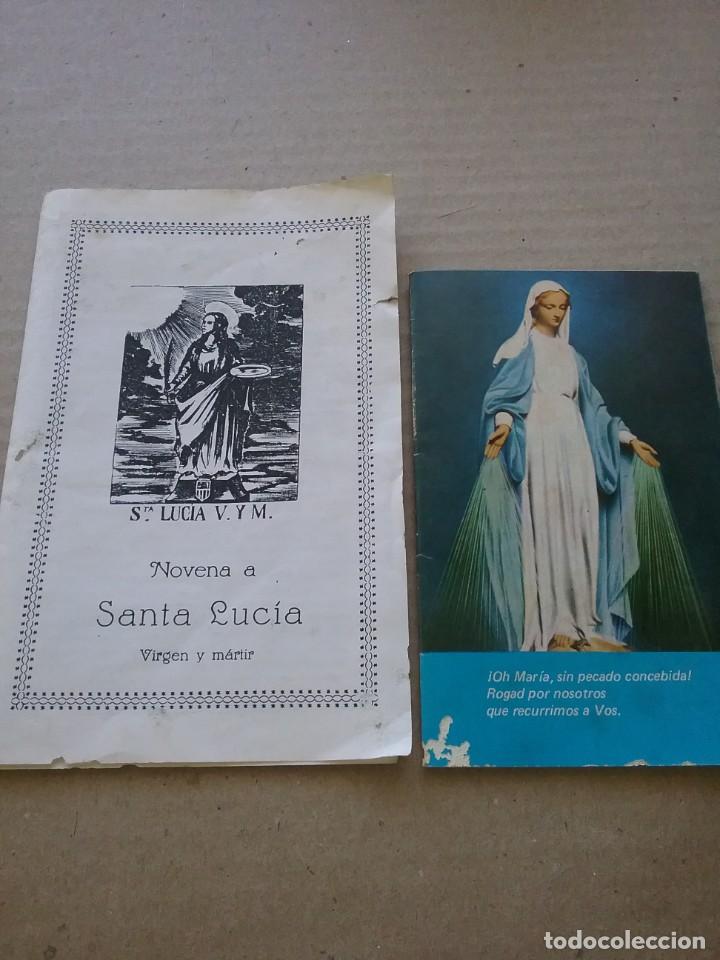 Postales: Dos novenas. STA LUC&Iacute;A Y VIRGEN DE LA MILAGROSA(441-3)