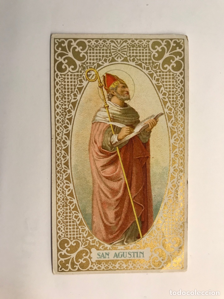 Postales: SAN AGUSTIN. Estampa Cromolitograf&iacute;a (h.1930?)