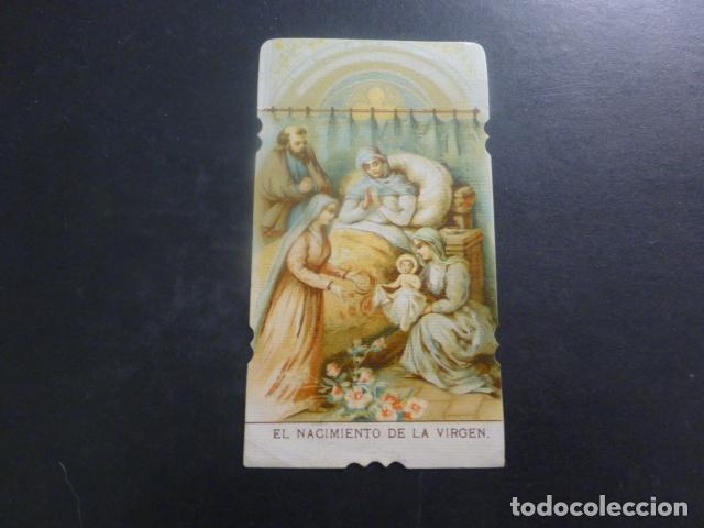 Postais: EL NACIMIENTO DE LA VIRGEN ANTIGUA ESTAMPA CROMOLITOGRAFICA