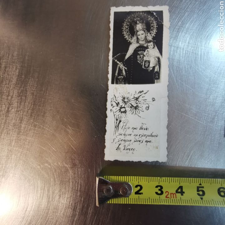 Postales: Escapulario estampita de La Virgen - Foto 2