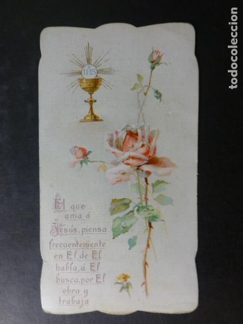 Postales: RECUERDO PRIMERA COMUNION ANTIGUA ESTAMPA CROMOLITOGRAFICA 1912
