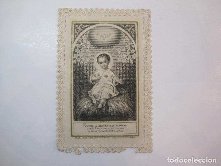 Postales: GLORIA A DIOS EN LAS ALTURAS-ESTAMPA ANTIGUA PUNTILLA-VER FOTOS-(81.147)