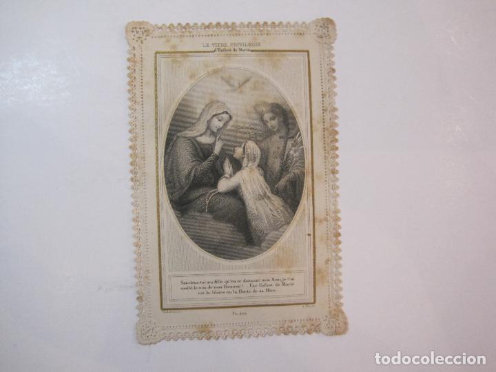 Postales: SOY HIJO DE MARIA-ESTAMPA ANTIGUA PUNTILLA-VER FOTOS-(81.152)